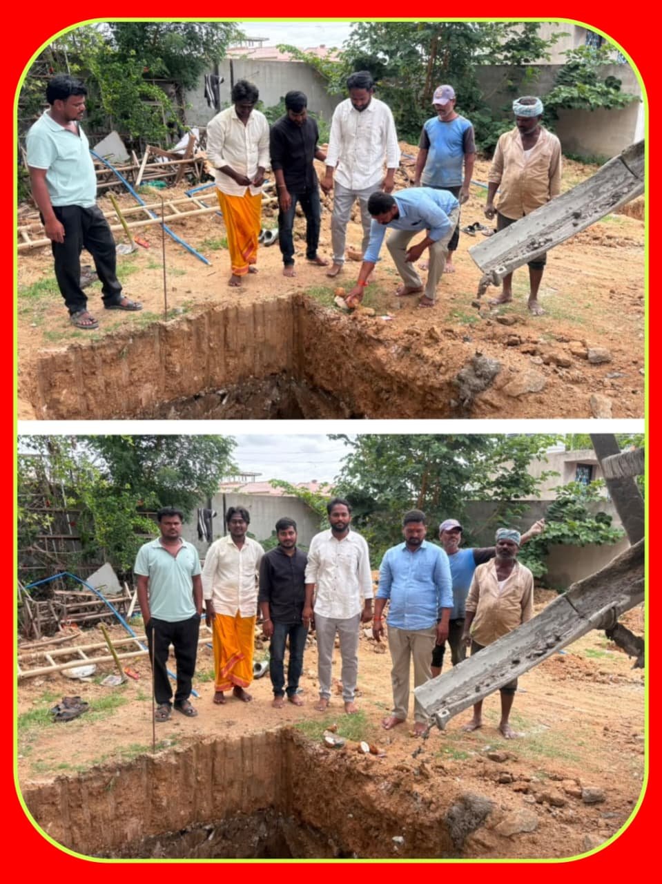 అయ్యప్ప స్వామి దేవాలయంలో కొనసాగుతున్న షెడ్డు నిర్మాణ పనులు 